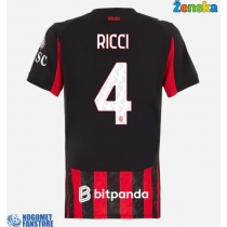AC Milan Samuele Ricci #4 Domaci Dres za Ženska 2025-26 Kratak Rukav